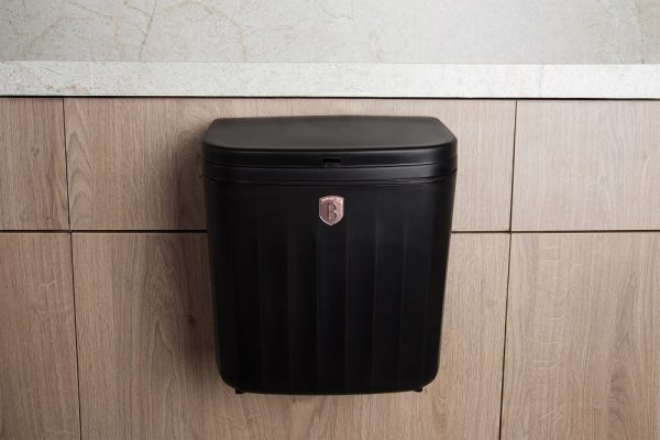 7L Çöp Kutusu Siyah Gül BH-8609